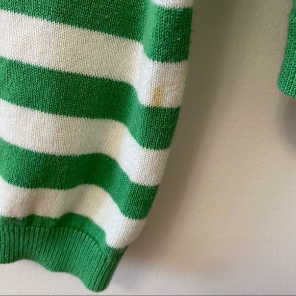 GAP GREEN & WHITE STRIPED CARDIGAN - Picture 9 of 10